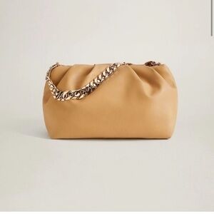Mango faux leather sloughy chain bag